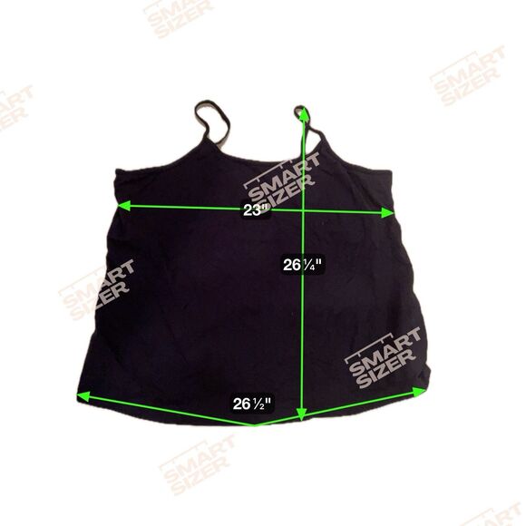 Roamans Black Camisole Top w/ Adjustable Straps - Size 3XL 30/32 - Picture 7 of 7